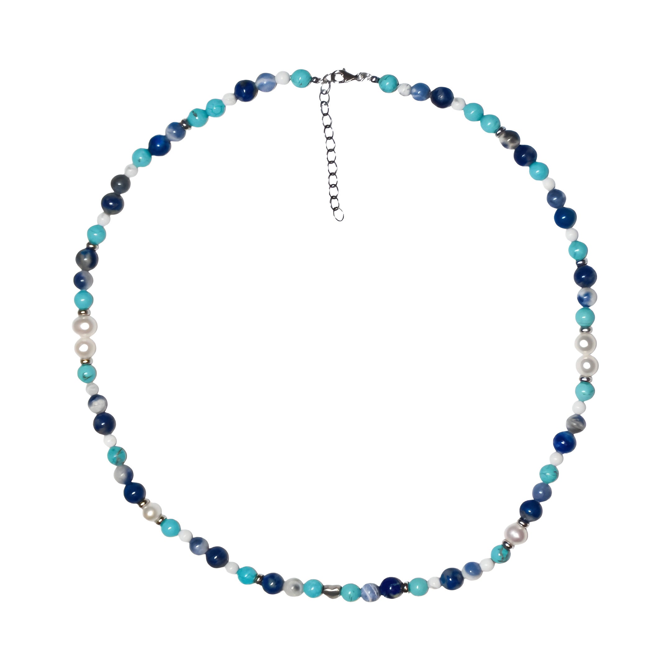 WHITE & BLUE NECKLACE