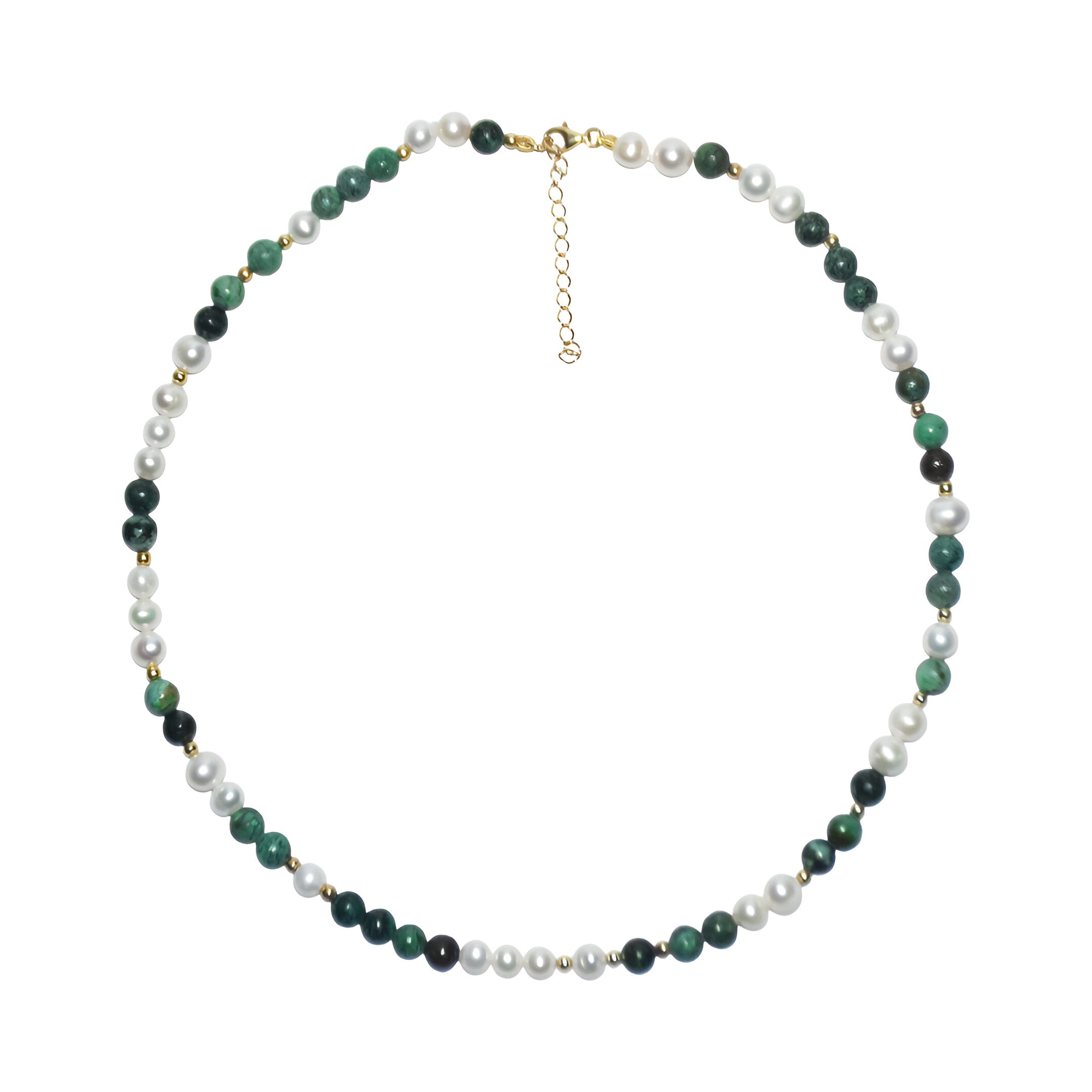 GREEN & WHITE NECKLACE